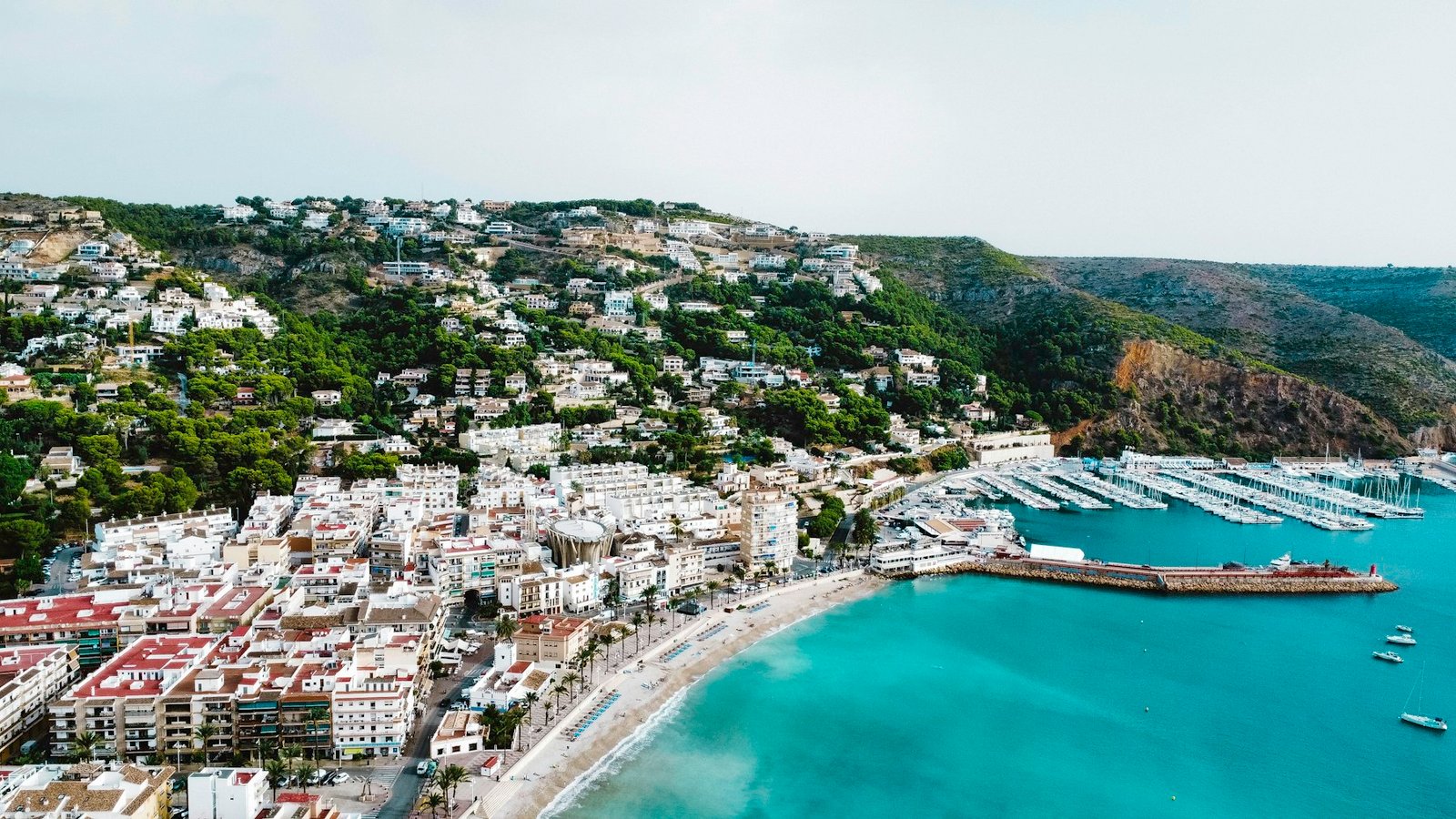 Whitewashed old town of Jávea on the Costa Blanca